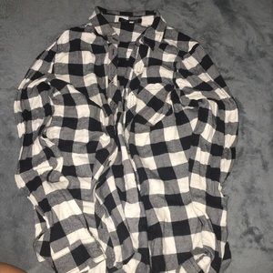 black and white flannel. worn once.